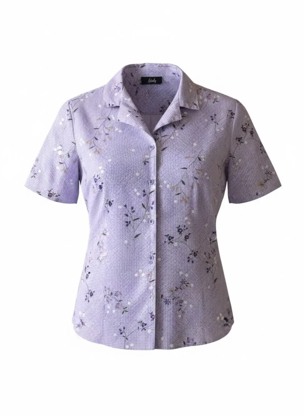 Vintage Tapestry Y2K Purple Gingham Floral Button Down - 90s Cottagecore
